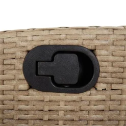 vidaXL Sillón reclinable de jardín con reposapiés ratán PE beige mixto Beige mezcla Sale