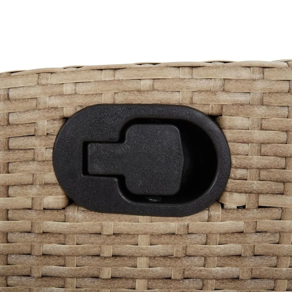 vidaXL Sillón reclinable de jardín con reposapiés ratán PE beige mixto Beige mezcla Sale