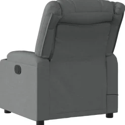 vidaXL Sillón reclinable de masaje eléctrico tela Gris oscuro Online