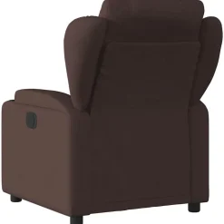 vidaXL Sillón reclinable de masaje eléctrico tela marrón oscuro Marr&oacute;n oscuro Online