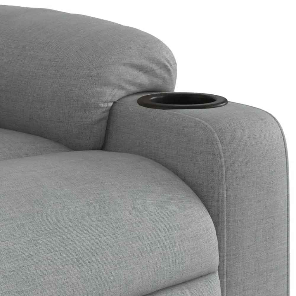 vidaXL Sillas-Sillón reclinable de masaje eléctrico tela