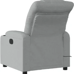 vidaXL Sillas-Sillón reclinable de masaje eléctrico tela