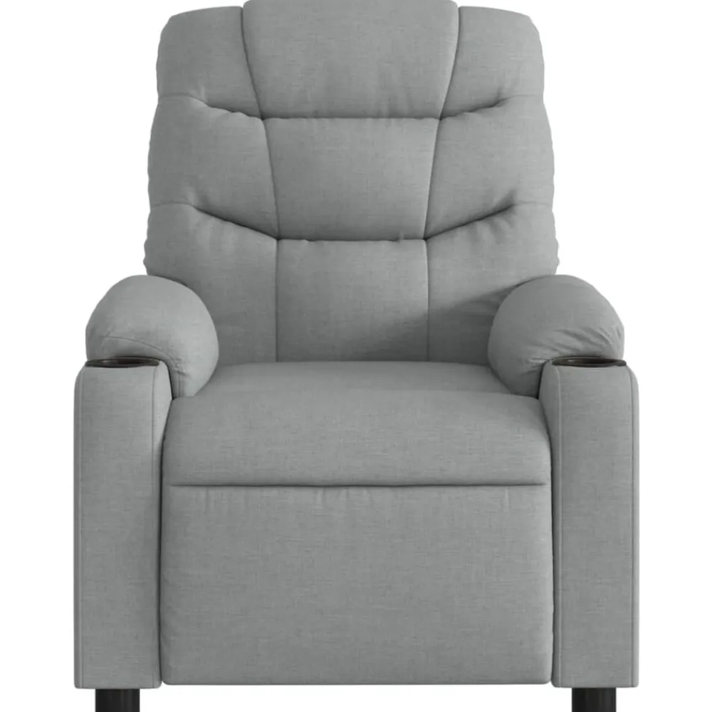 vidaXL Sillas-Sillón reclinable de masaje eléctrico tela