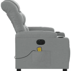 vidaXL Sillas-Sillón reclinable de masaje eléctrico tela