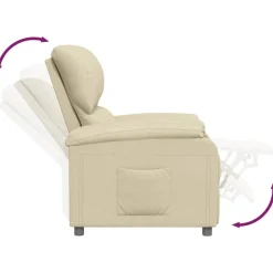 vidaXL Sillas-Sillón reclinable de tela