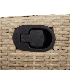 vidaXL Muebles De Jardín-Sillón reclinable de jardín con cojines ratán sintético beige