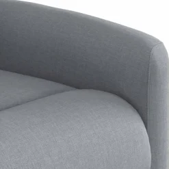 vidaXL Sillón reclinable de masaje eléctrico tela Gris claro Discount