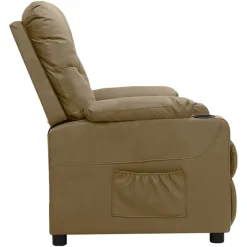 vidaXL Sillón reclinable de cuero sintético color Capuchino Best