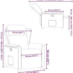 vidaXL Sillas-Sillón reclinable de tela