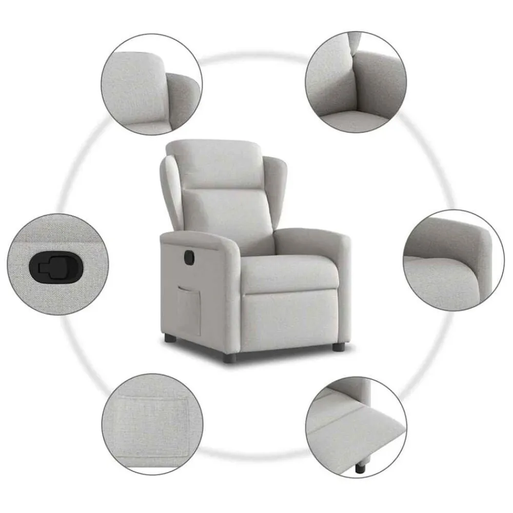 vidaXL Sillas-Sillón reclinable de tela