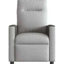 vidaXL Sillón reclinable de masaje eléctrico tela Gris nube New