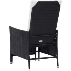 vidaXL Muebles De Jardín-Sillón reclinable de jardín con cojines ratán sintético