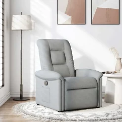 vidaXL Sillón reclinable de tela Gris claro Discount