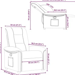 vidaXL Sillón reclinable de tela Gris claro Discount