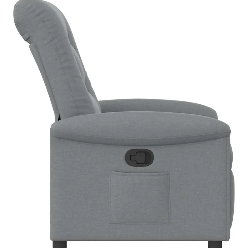 vidaXL Sillón reclinable de tela Gris claro Discount