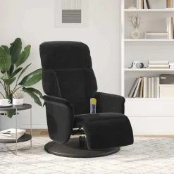 vidaXL Sillas-Sillón reclinable de masaje con reposapiés terciopelo