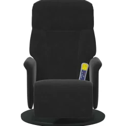 vidaXL Sillas-Sillón reclinable de masaje con reposapiés terciopelo