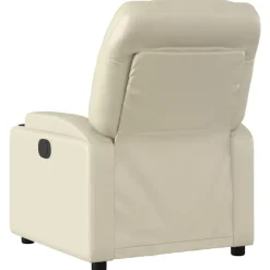 vidaXL Sillas-Sillón reclinable de piel sintética color