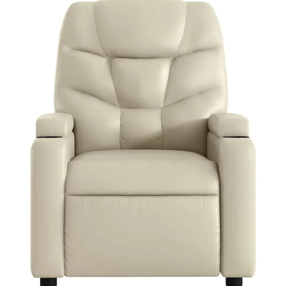 vidaXL Sillas-Sillón reclinable de piel sintética color