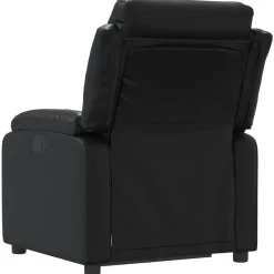 vidaXL Sillón reclinable de cuero sintético Negro