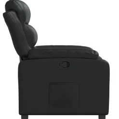vidaXL Sillón reclinable de cuero sintético Negro