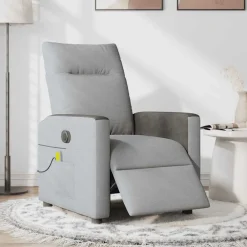 vidaXL Sillas-Sillón reclinable de masaje eléctrico tela