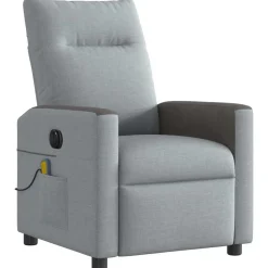 vidaXL Sillas-Sillón reclinable de masaje eléctrico tela
