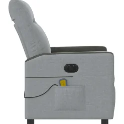 vidaXL Sillas-Sillón reclinable de masaje eléctrico tela