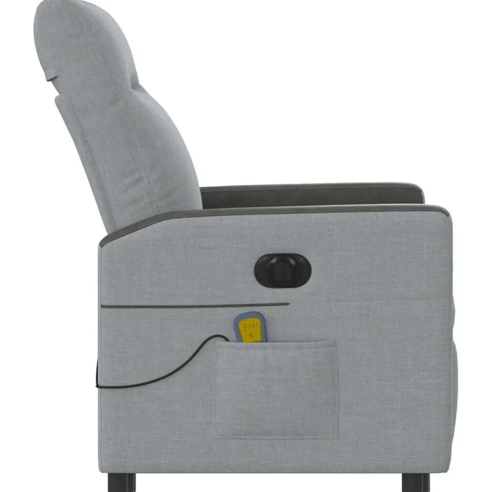 vidaXL Sillas-Sillón reclinable de masaje eléctrico tela