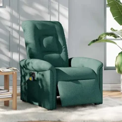 vidaXL Sillas-Sillón reclinable de masaje eléctrico tela