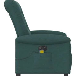 vidaXL Sillas-Sillón reclinable de masaje eléctrico tela