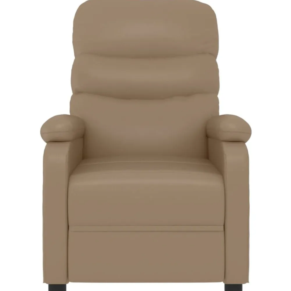 vidaXL Sillas-Sillón reclinable de cuero sintético color
