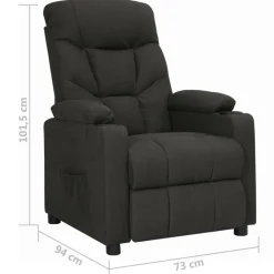 vidaXL Sillas-Sillón reclinable de tela