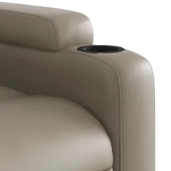 vidaXL Sillón reclinable de masaje eléctrico cuero sintético Capuchino Best