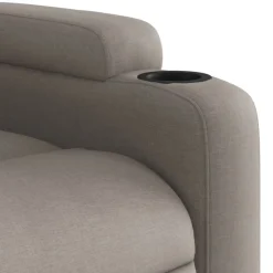 vidaXL Sillas-Sillón reclinable de tela gris taupe