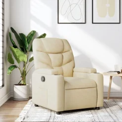 vidaXL Sillas-Sillón reclinable de tela color