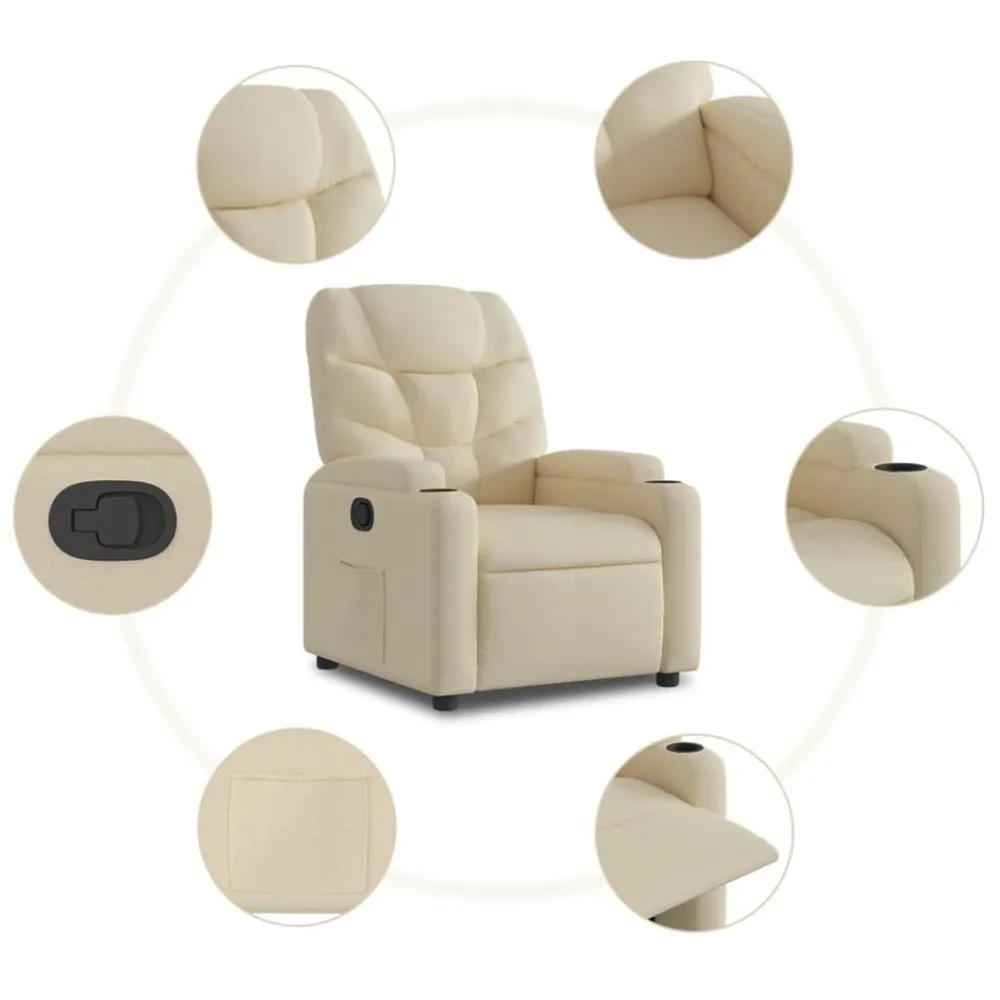 vidaXL Sillas-Sillón reclinable de tela color