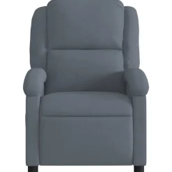 vidaXL Sillón reclinable de masaje eléctrico terciopelo Gris oscuro Online