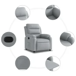 vidaXL Sillas-Sillón reclinable de tela