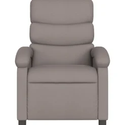 vidaXL Sillas-Sillón reclinable de tela gris taupe