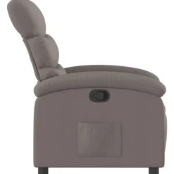 vidaXL Sillas-Sillón reclinable de tela gris taupe