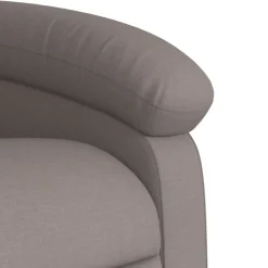 vidaXL Sillas-Sillón reclinable de tela gris taupe