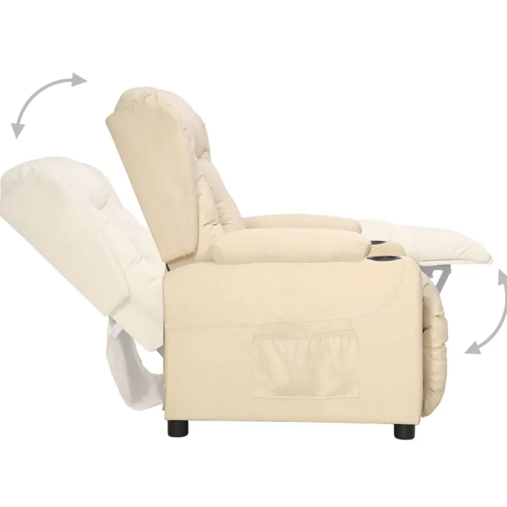 vidaXL Sillas-Sillón reclinable de tela