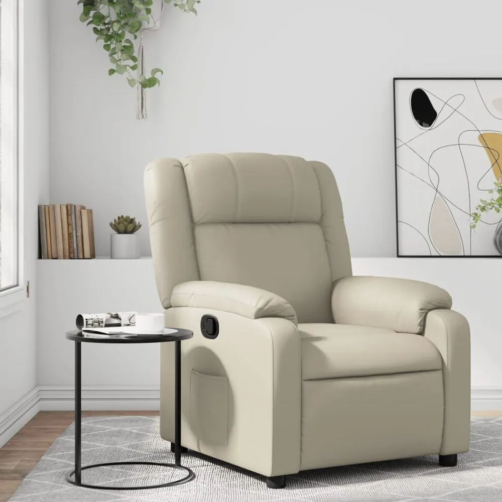 vidaXL Sillas-Sillón reclinable de cuero sintético