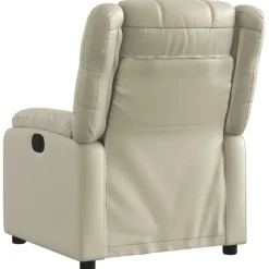 vidaXL Sillas-Sillón reclinable de cuero sintético