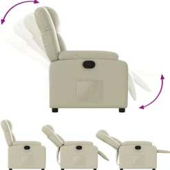 vidaXL Sillas-Sillón reclinable de cuero sintético