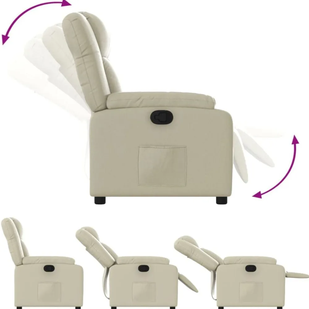 vidaXL Sillas-Sillón reclinable de cuero sintético