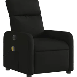 vidaXL Sillón reclinable de masaje eléctrico tela Negro Online