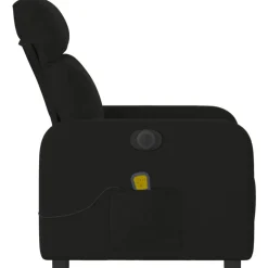 vidaXL Sillón reclinable de masaje eléctrico tela Negro Online