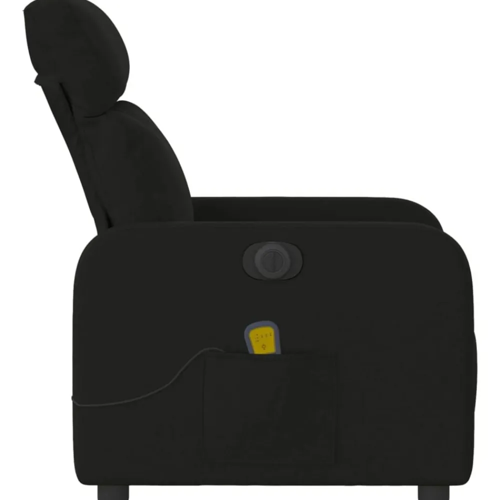 vidaXL Sillón reclinable de masaje eléctrico tela Negro Online